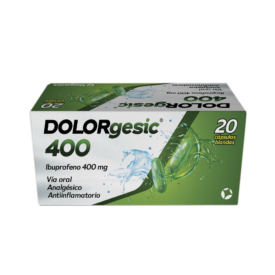 Imagen de  Analgésico DOLORGESIC 400 mg Cápsulas x 20