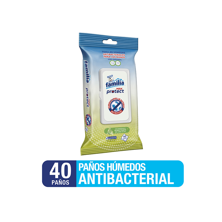 Imagen de  Pañitos Húmedos FAMILIA Antibacterial Herbal 106561 Herbal x40