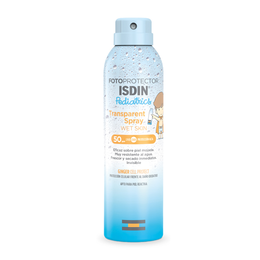 Imagen de  ISDIN Fotoprotector Transparent Spray Wet Skin Pediatrics  108568 FPS 50 250 ml