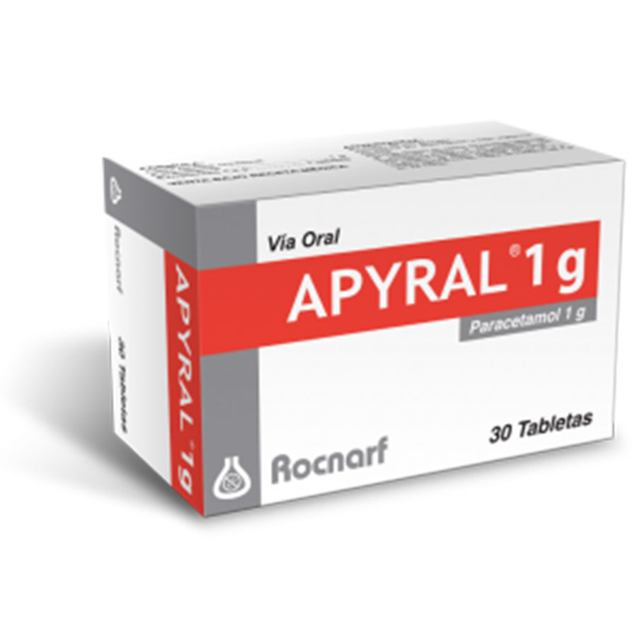 Imagen para  APYRAL 1000 mg ROCNARF x 30 Tableta                                                                                             de Pharmacys
