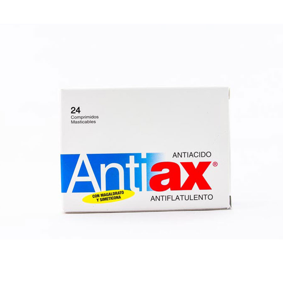 Imagen de  Antiácido ANTIAX 480 mg x 100 mg Tableta Masticable x 24