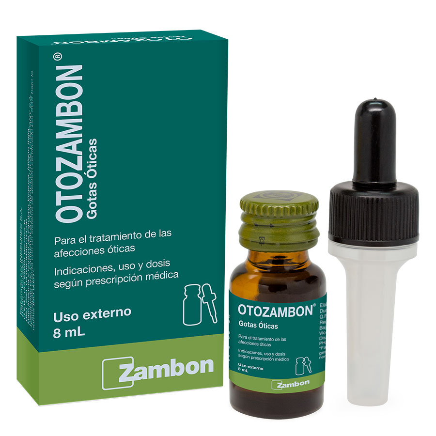 Imagen de  OTOZAMBON 8 mg x 320 mg x 40 mg x 80.000 UI ZAMBON Solución Ótica