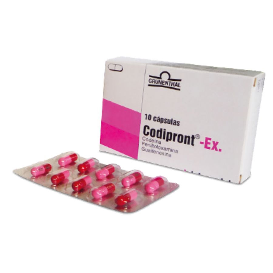 Imagen para  CODIPRONT 30 mg x 10 mg x 100 mg GRUNENTHAL x 10 Cápsulas Blandas                                                              de Pharmacys