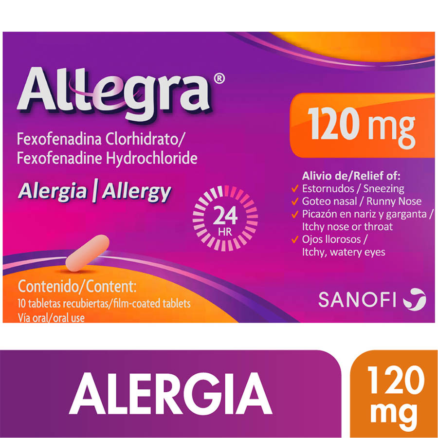 Imagen de  ALLEGRA 120 mg Tabletas Recubiertas x 10