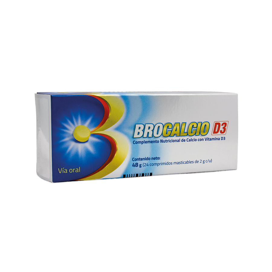 Imagen de  BROCALCIO D3 500 mg x 2000 UI Comprimido Masticable x 24