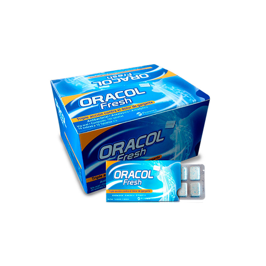 Imagen de  Antiséptico ORACOL 5 mg x 15 mg x 1 mg Tableta x 100