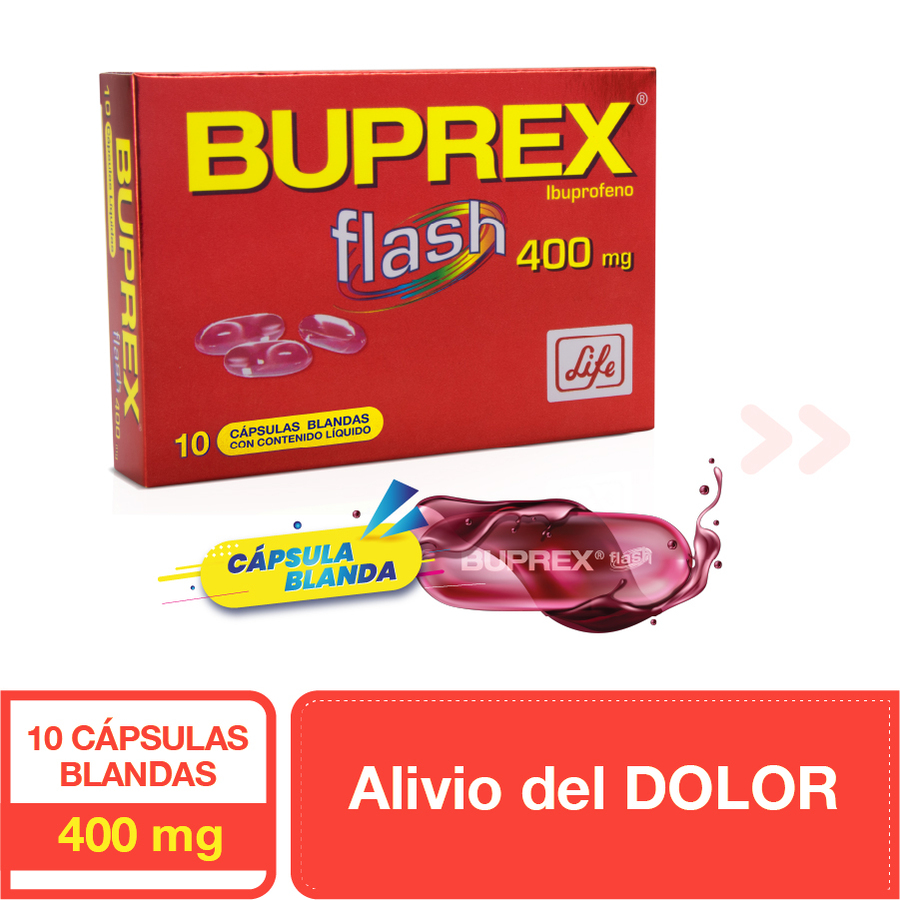 Imagen de  BUPREX Flash 400 mg Cápsulas x 10