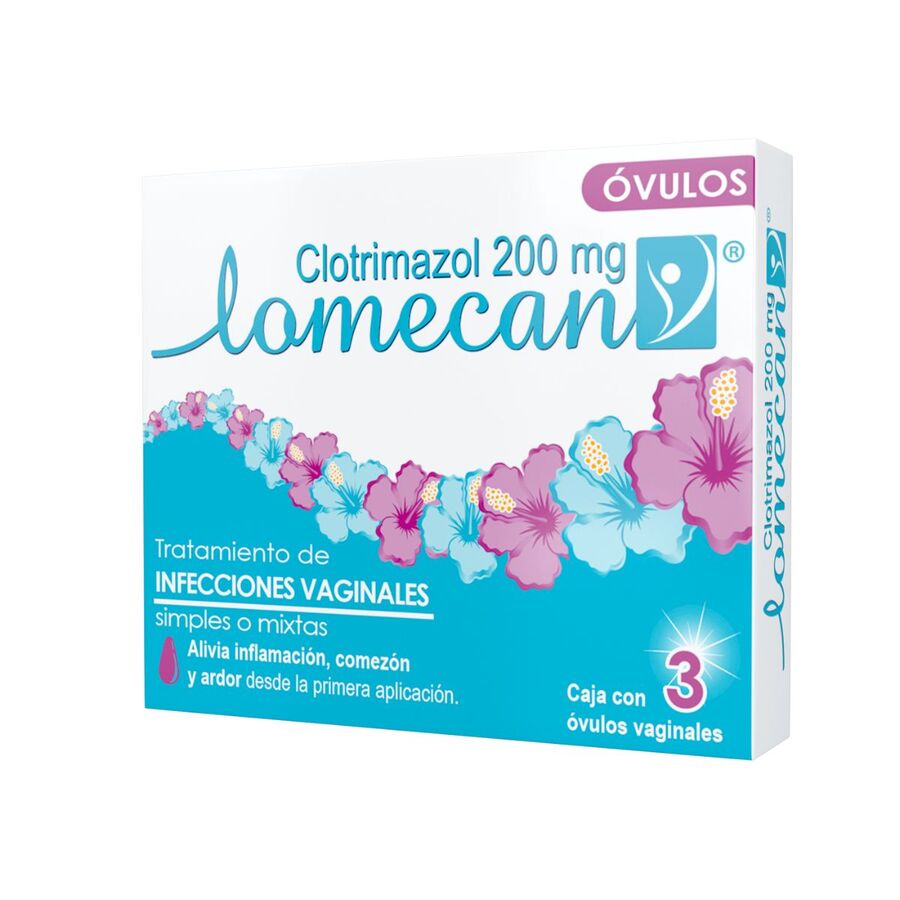 Imagen de  Antimicótico Vaginal LOMECAN 200 mg Óvulos x 3