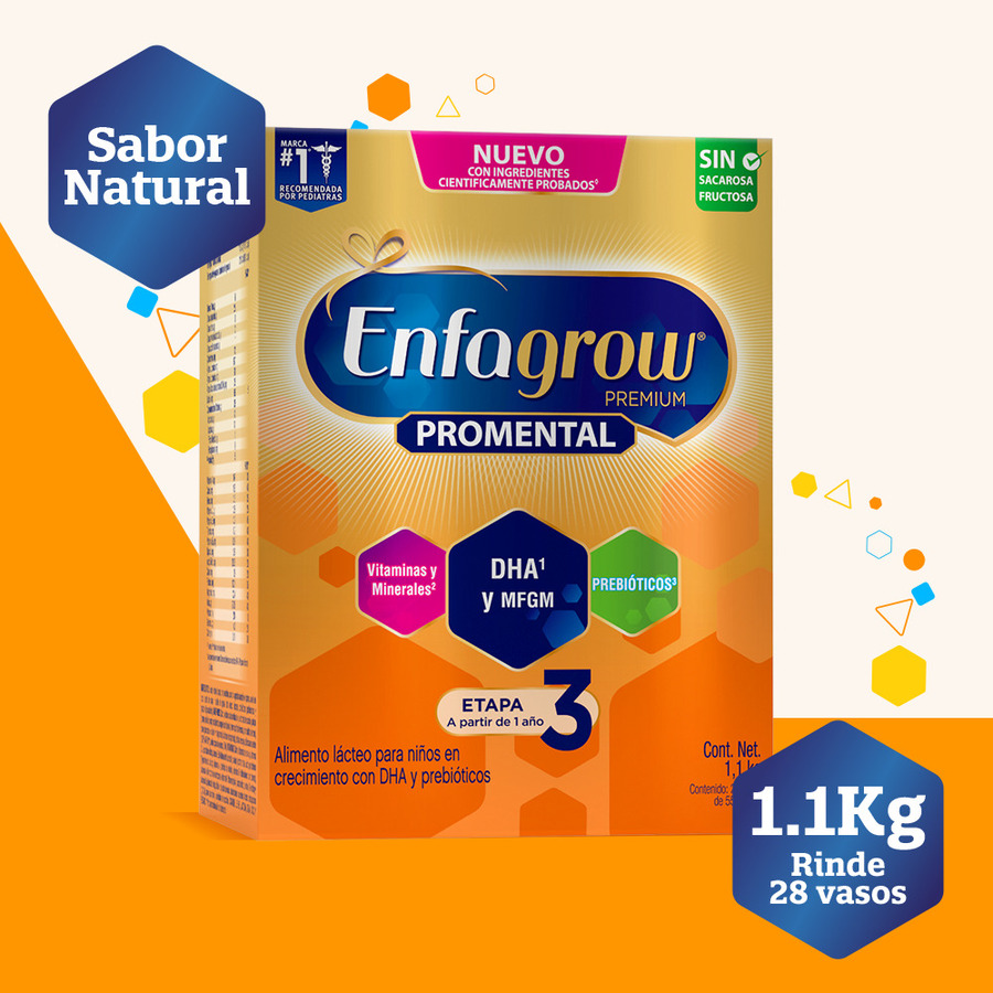 Imagen de  Formula de Crecimiento ENFAGROW Premium Etapa 3- Sabor natural Caja de 1100g