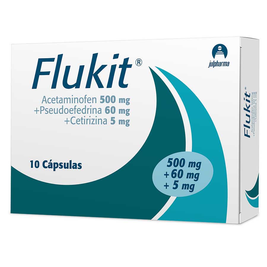 Imagen para  FLUKIT 500 mg x 60 mg x 10 Cápsulas                                                                                            de Pharmacys
