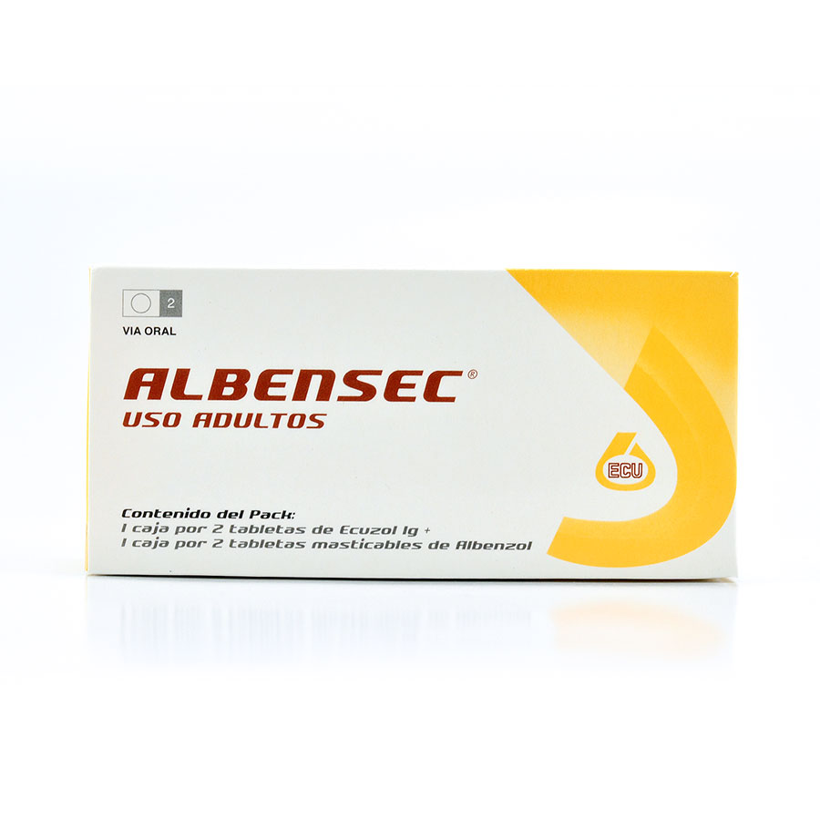 Imagen de  ALBENSEC 200 mg x 1g ECU Tabletas Masticables