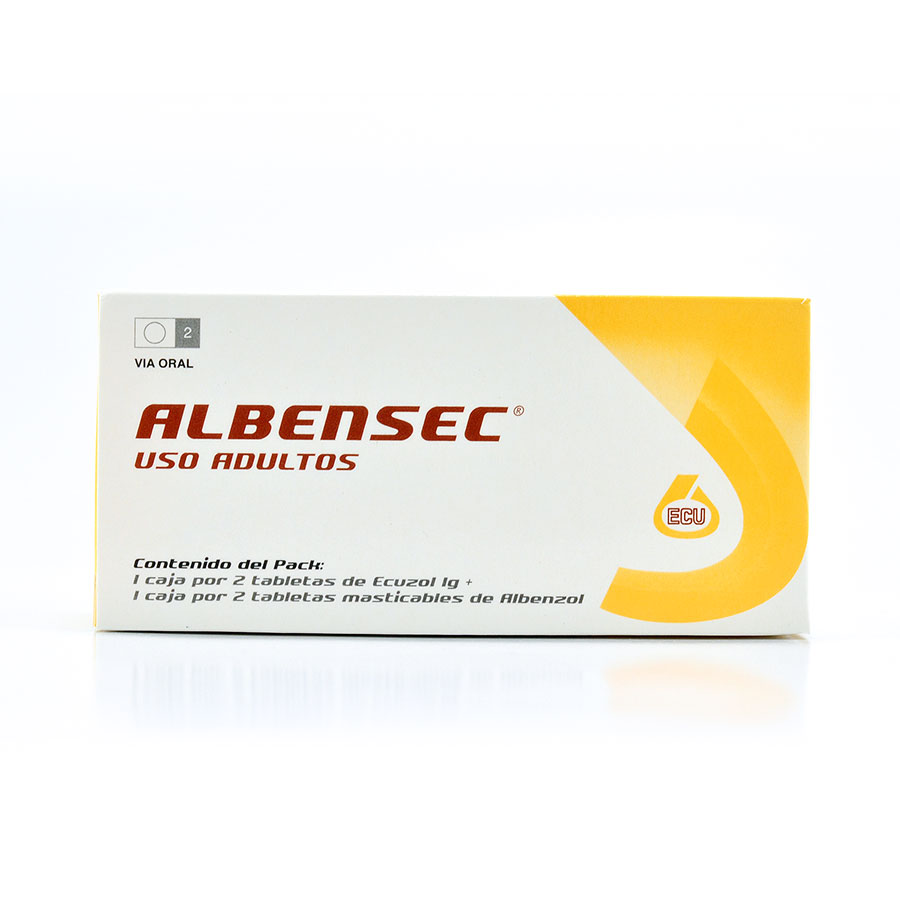 Imagen de Albensec 200mg/1gr ecu tabletas masticables