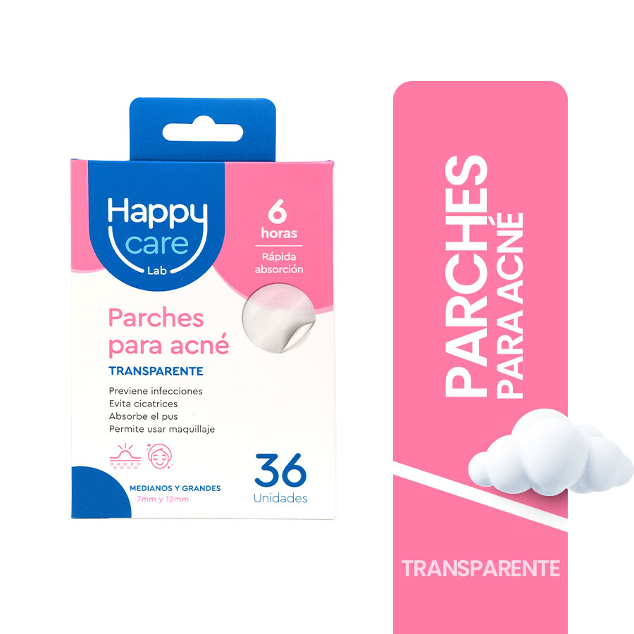 Imagen para Parches Acne Happy Care transparentes x 36 unds de Pharmacys