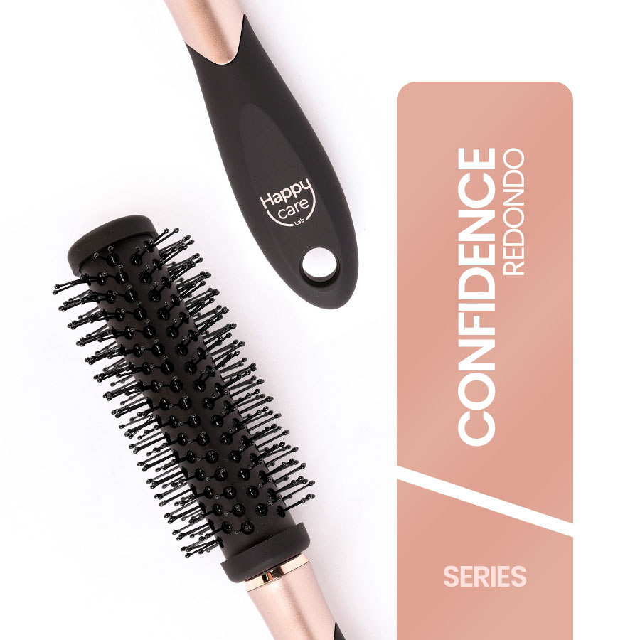 Imagen para Cepillo Happy Care Redondo conf. n/oro rosa de Pharmacys