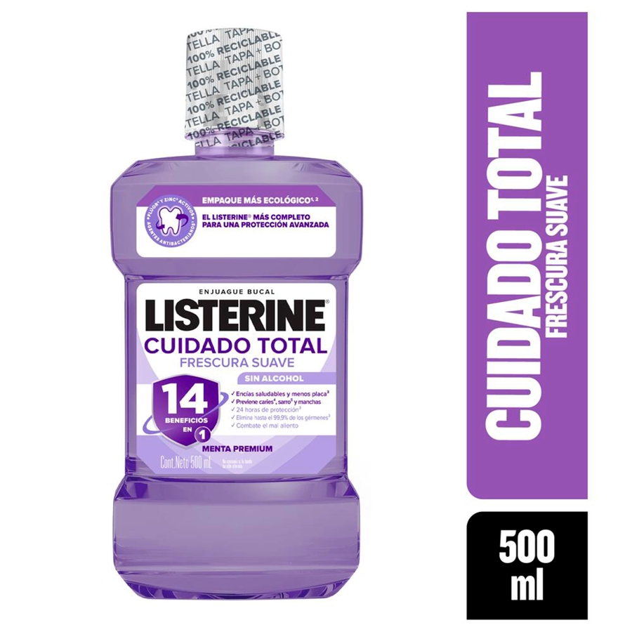 Imagen para Enjuague Bucal Listerine Cuidado Total Zero 500ml de Pharmacys