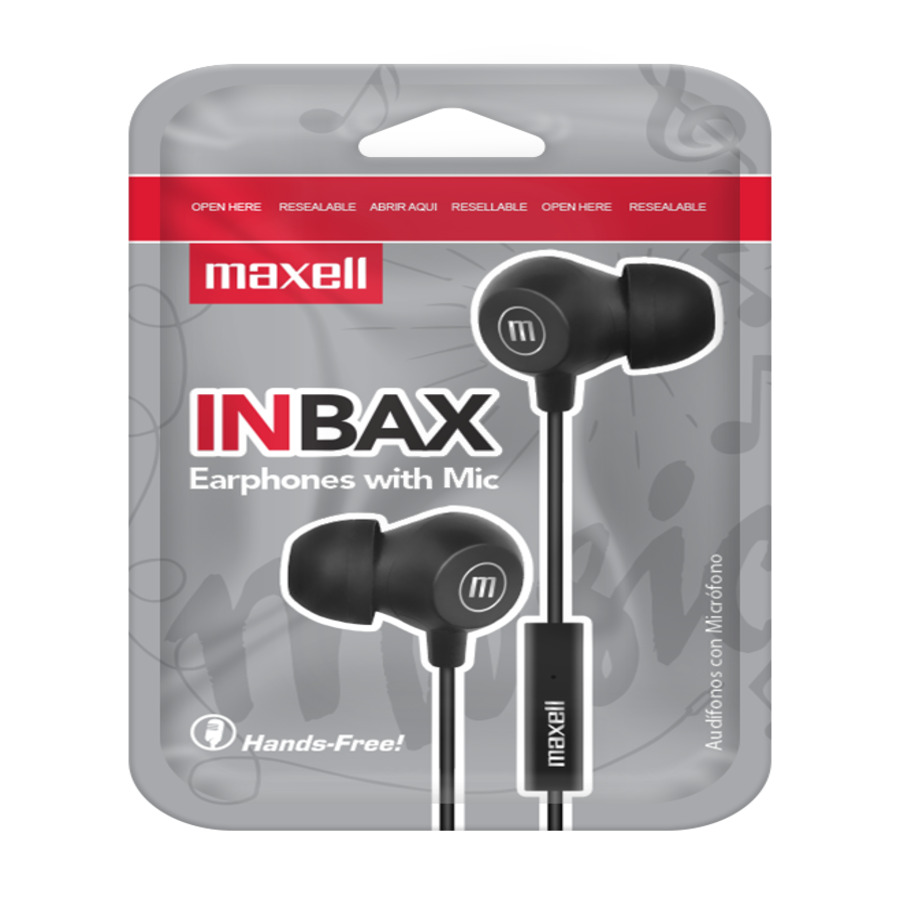 Imagen para Audifono Maxell inbax w-mic negro de Pharmacys