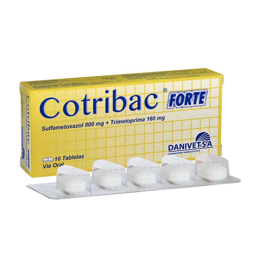 Imagen para  COTRIBAC 800 mg x 160 mg DANIVET x 10 Tableta                                                                                   de Pharmacys