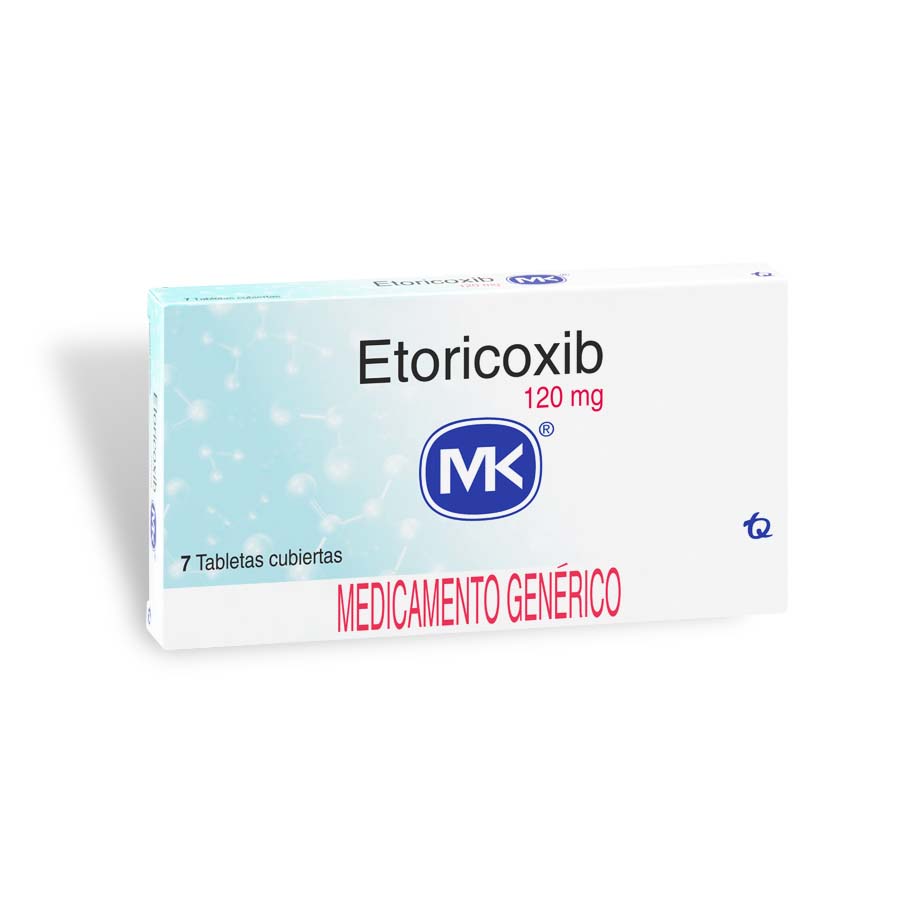 Imagen para  ETORICOXIB 120 mg TECNOQUIMICAS x 7 Tabletas Cubiertas                                                                          de Pharmacys