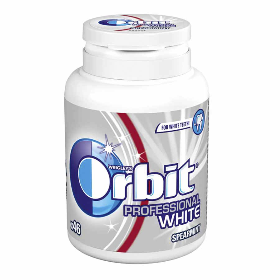 Imagen de Chicle orbit proffesional white hierbabuena 46 piezas