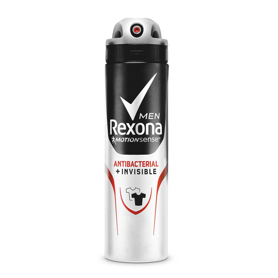 Imagen de Desodorante rexona antibacterial invisible aerosol 150 ml