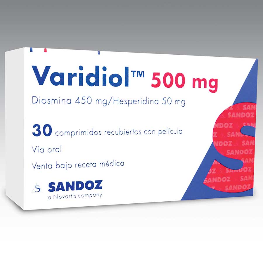 Imagen de Varidiol 500mg alianza sandoz comprimido recubierto