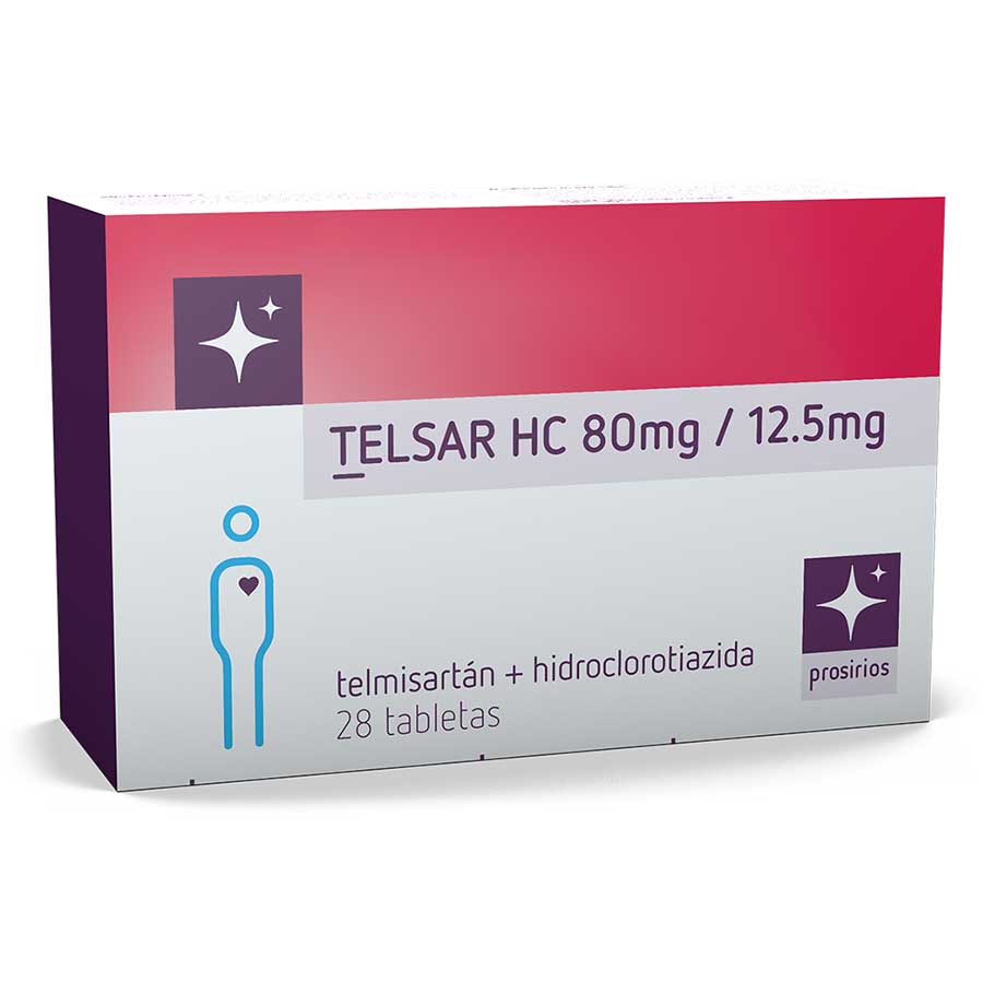Imagen para  TELSAR 80 mg x 12.5 mg GARCOS x 28 Tableta                                                                                      de Pharmacys