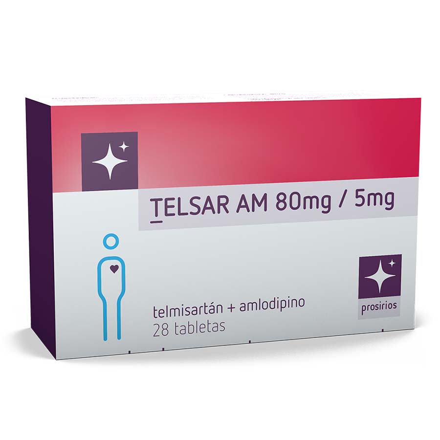 Imagen para  TELSAR 80 mg x 5 mg. GARCOS x 28 Tableta                                                                                        de Pharmacys