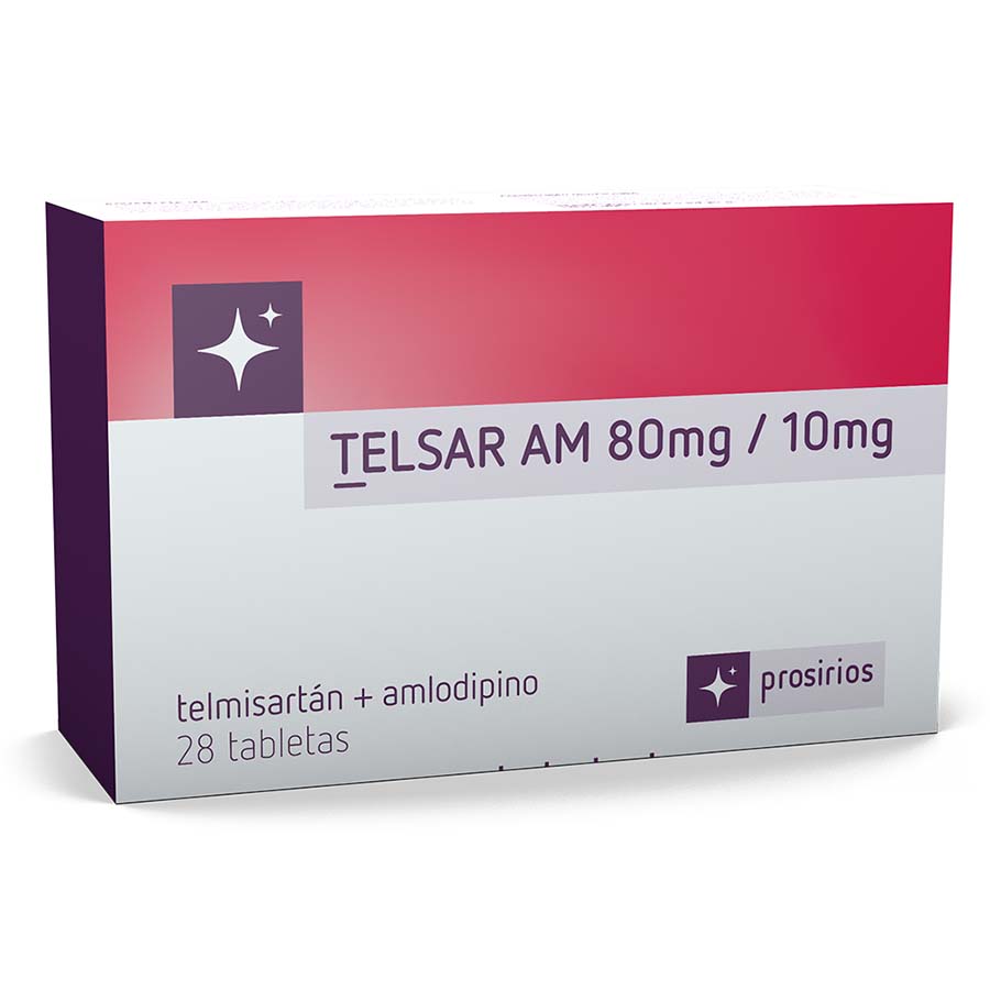 Imagen de  TELSAR 80 mg x 10 mg GARCOS x 28 Tableta