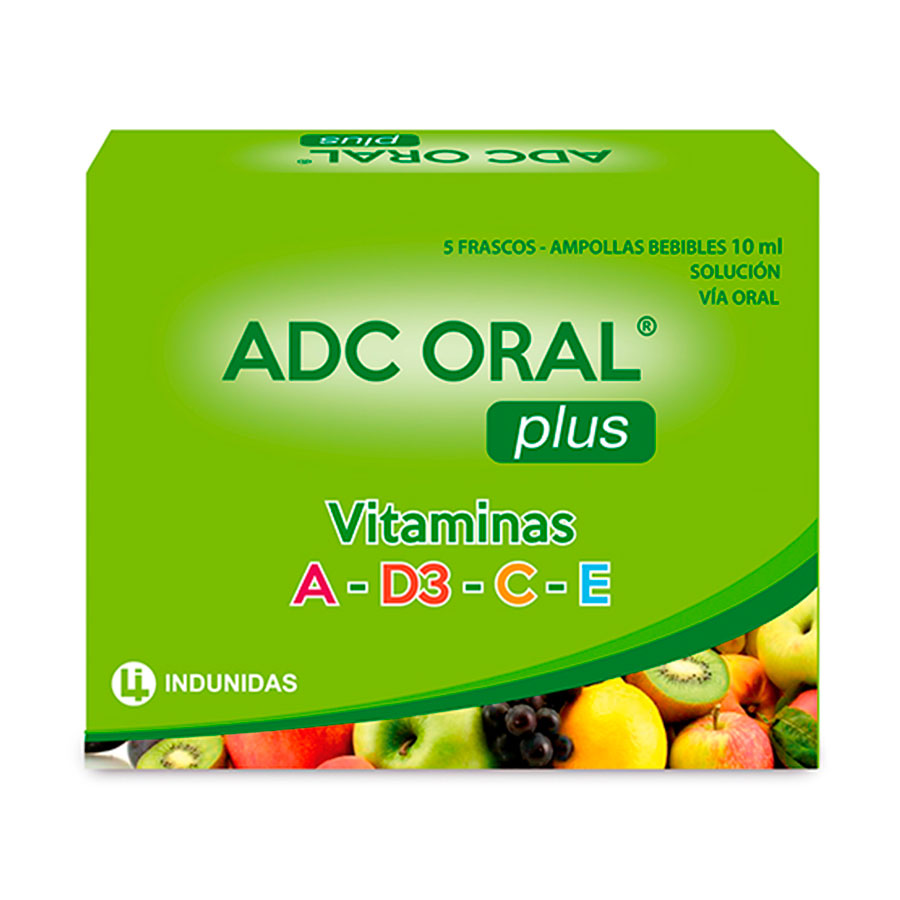 Imagen para  ADC-ORAL 10 mg x 0,05 mg x 1 g x 15 mg x 5 Ampolla Bebible                                                                      de Pharmacys