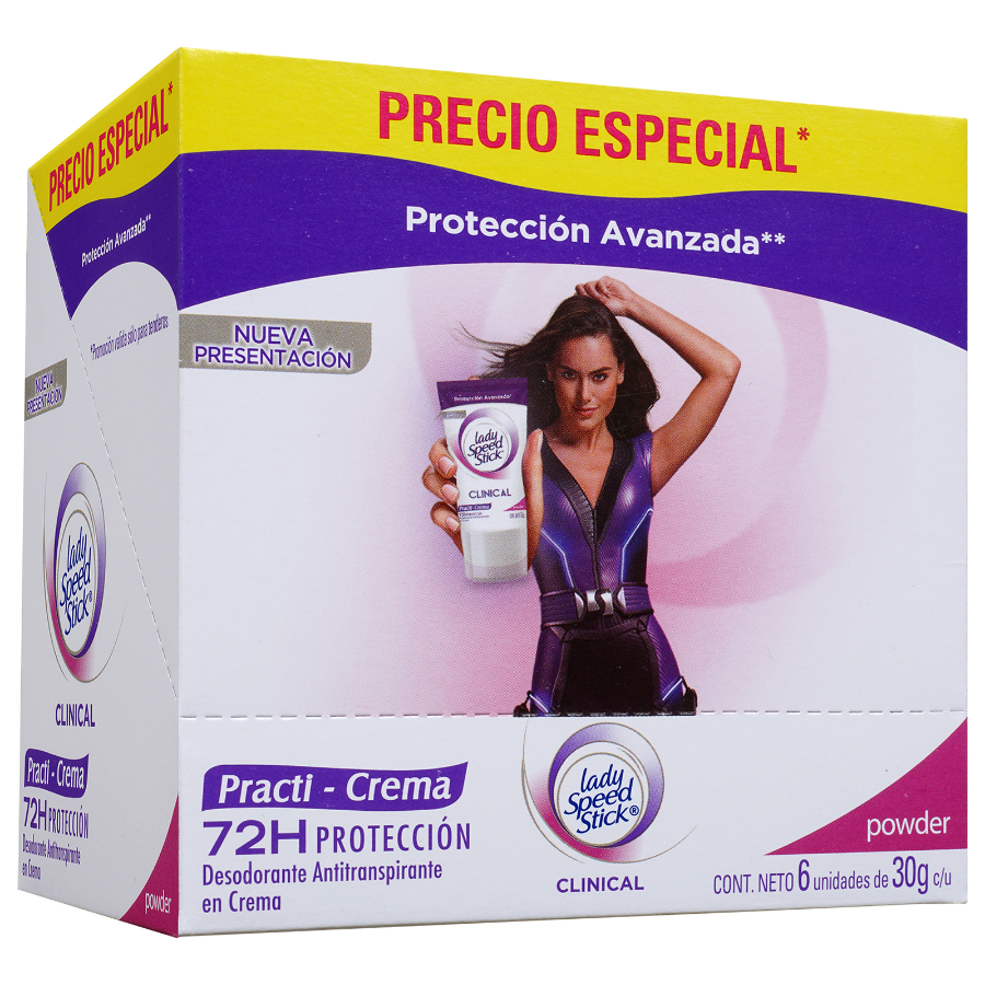 Imagen de Desodorante femenino lady speed stick clinical complete protection crema 6 x 30 g