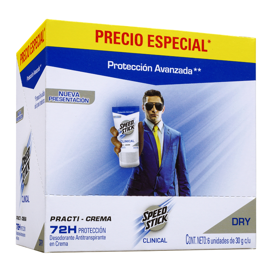 Imagen de  Desodorante SPEED STICK Clinical Complete Protection Crema 101221 6 x 30 g