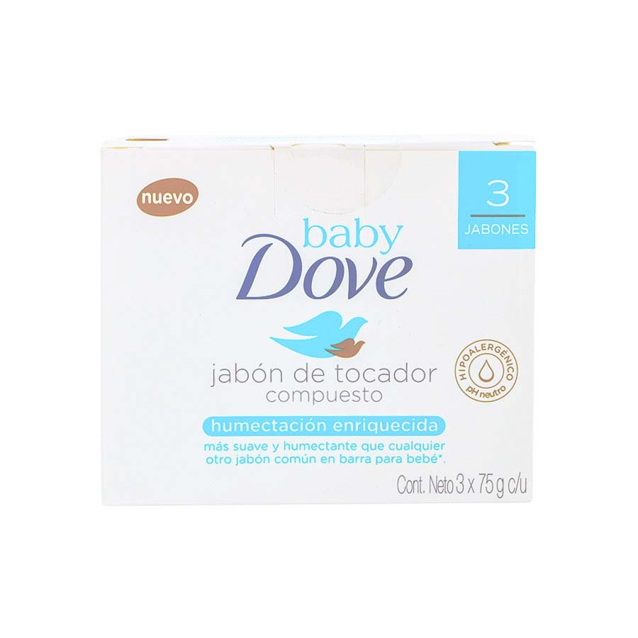 Imagen de Jabón en barra dove baby humectación enriquecida 3 unidades