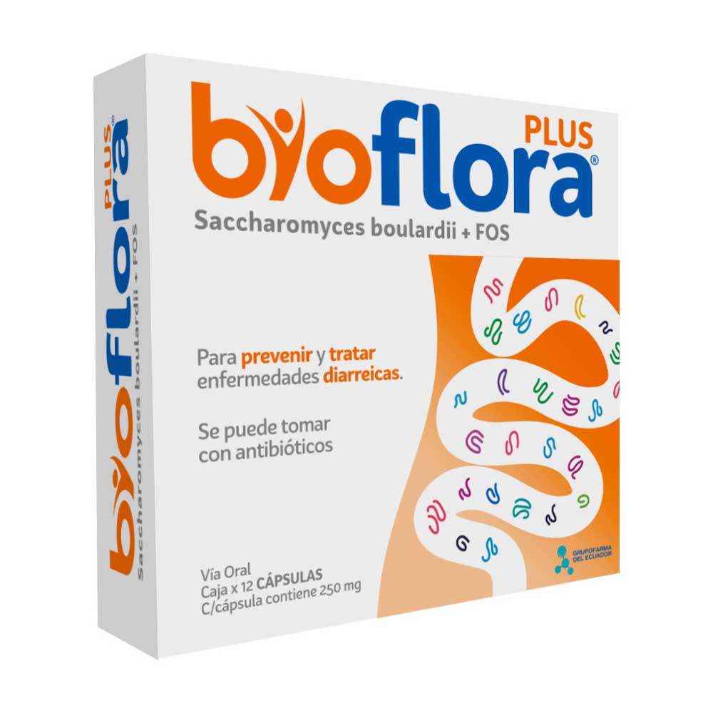 Imagen de Probiótico bioflora 250 mg x 50 mg cápsulas x 12