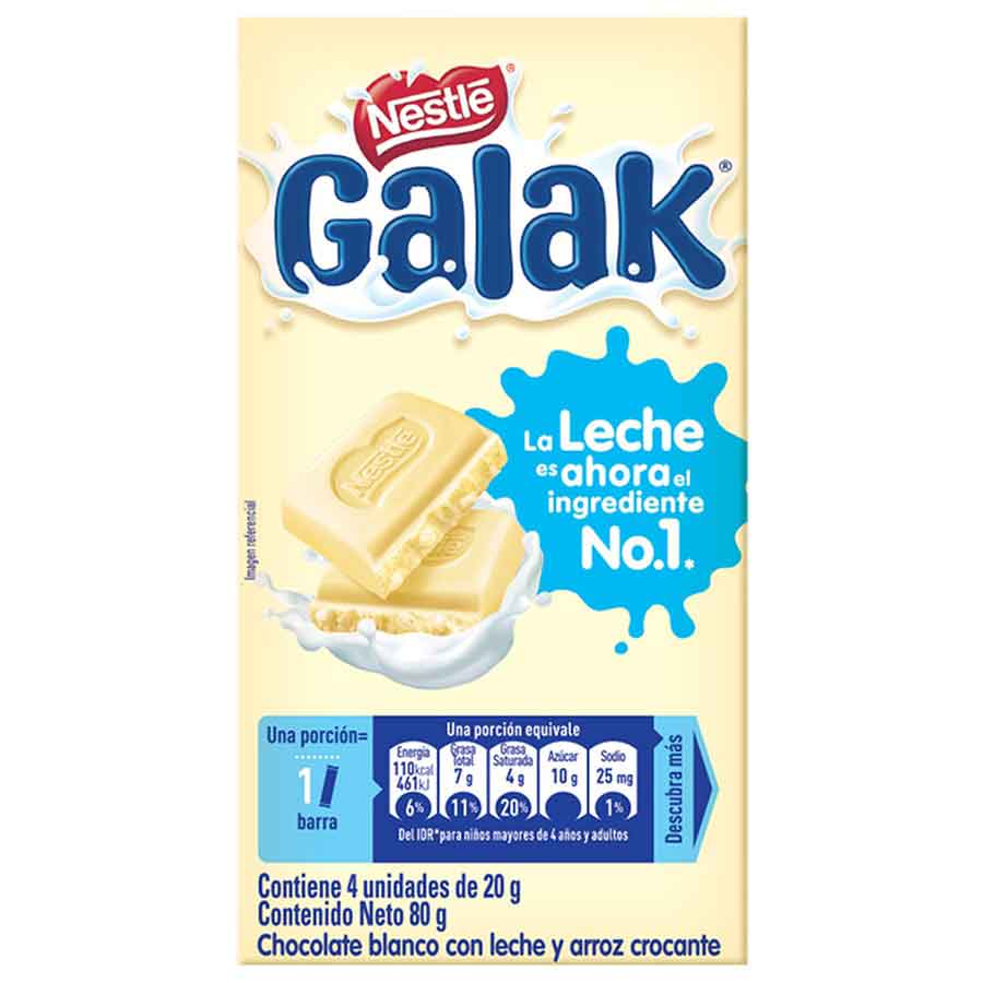 Imagen de Chocolate galak leche chocolate 4 unidades