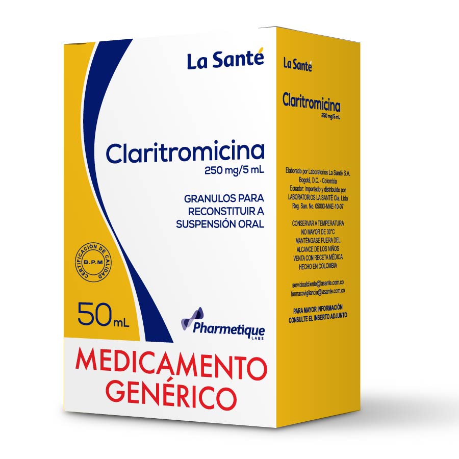 Imagen de Claritromicina 250mg/5ml la sante polvo