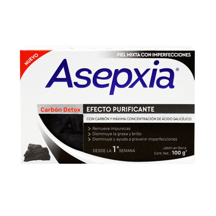 Imagen de Jabón en barra asepxia carbón detox 100 g