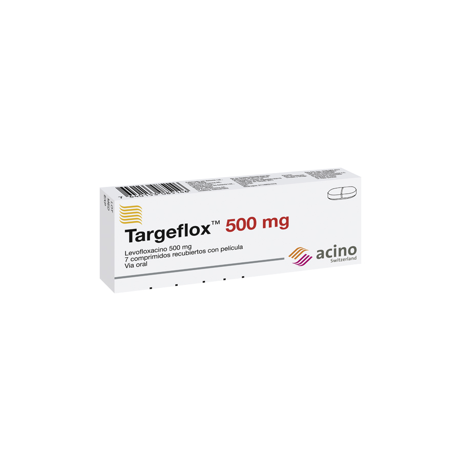 Imagen para  TARGEFLOX 500 mg ACINO x 7 Comprimido Recubierto                                                                                de Pharmacys