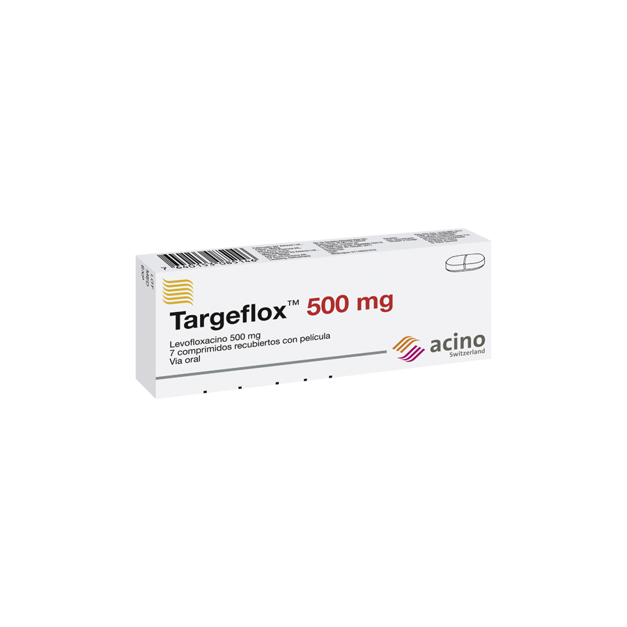 Imagen de Targeflox 500mg acino pharma comprimido recubierto