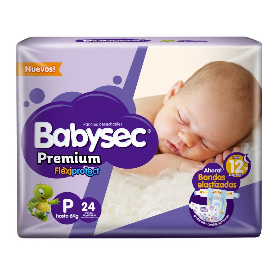 Imagen de Pañal babysec premium flexiprotect small 24 unidades