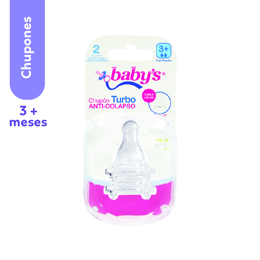 Imagen de Chupón babys silic c-esta flu-reg x 2