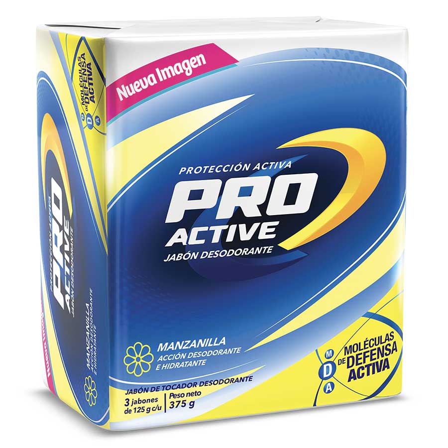 Imagen de Jabón en barra proactive manzanilla 125 g x 3