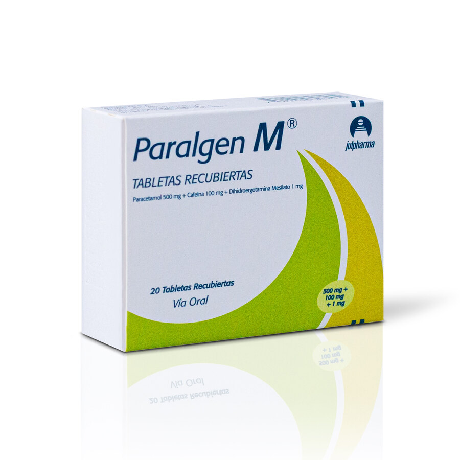 Imagen para PARALGEN M 500 mg x 100 mg x1mg DYVENPRO x 20 Tabletas Recubiertas                                                               de Pharmacys