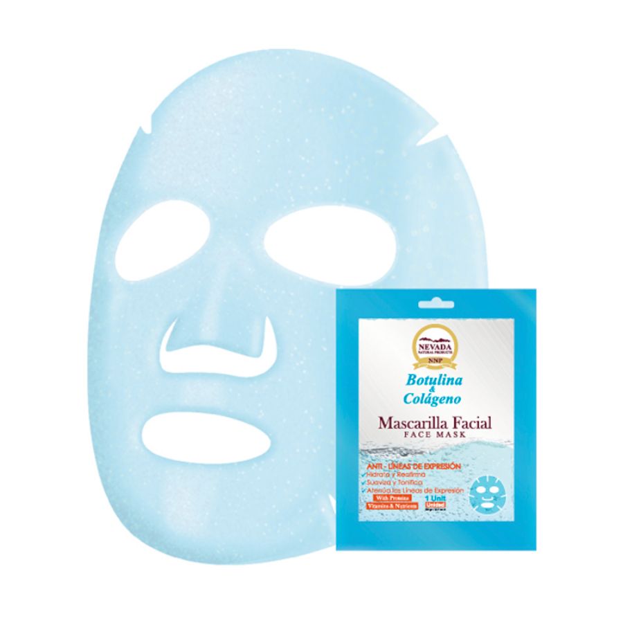 Imagen de Mascarilla facial nevada natural products colágeno botox 60 g