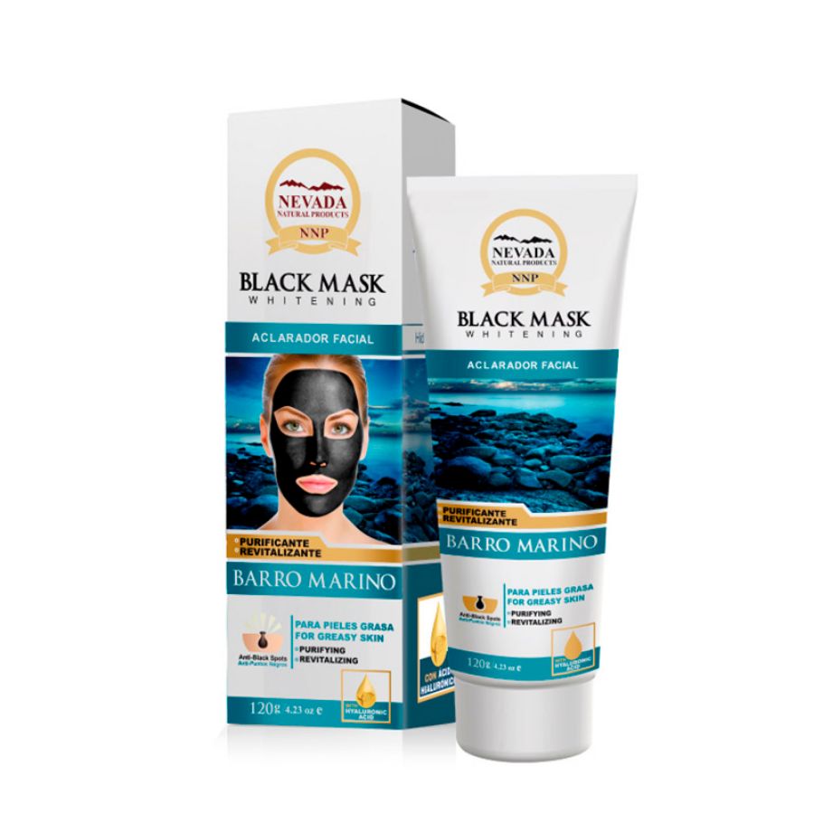 Imagen de Mascarilla facial nevada natural products whitening black 120 g