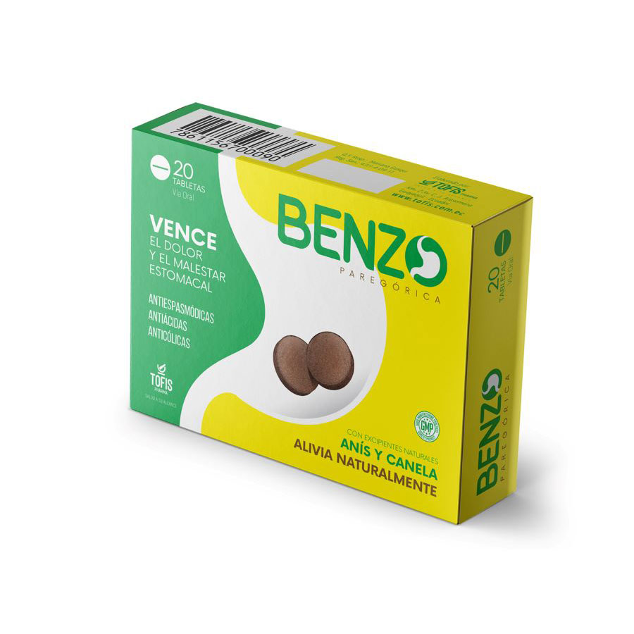 Imagen de Antiácido benzoparegorica 250 mg tableta x 20
