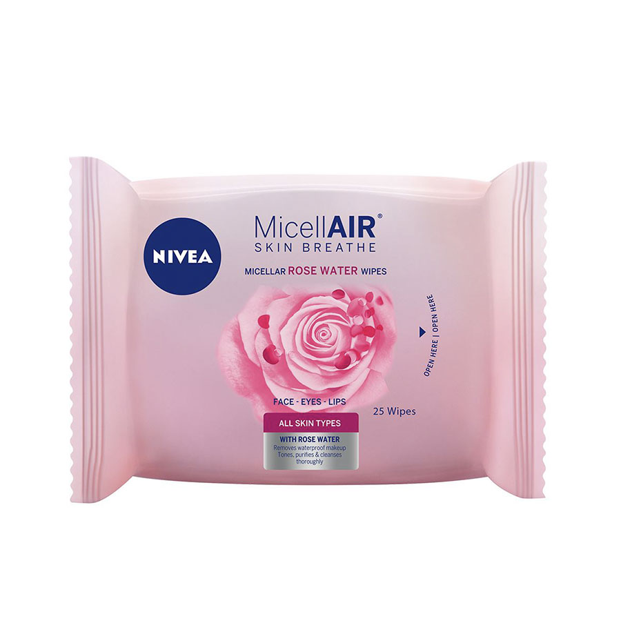 Imagen de Toallitas faciales nivea micellair rose 25 unidades