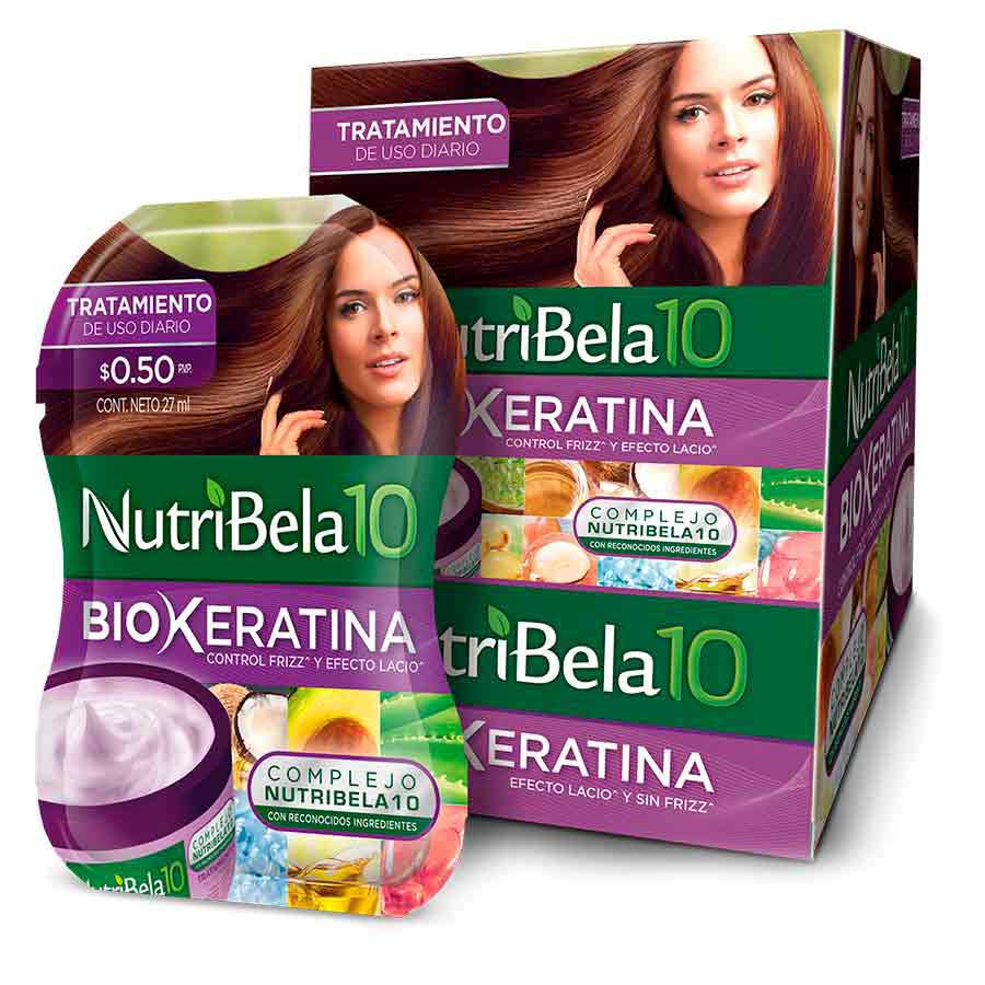 Imagen de Tratamiento capilar nutribela 10 biokeratin 14 sachets