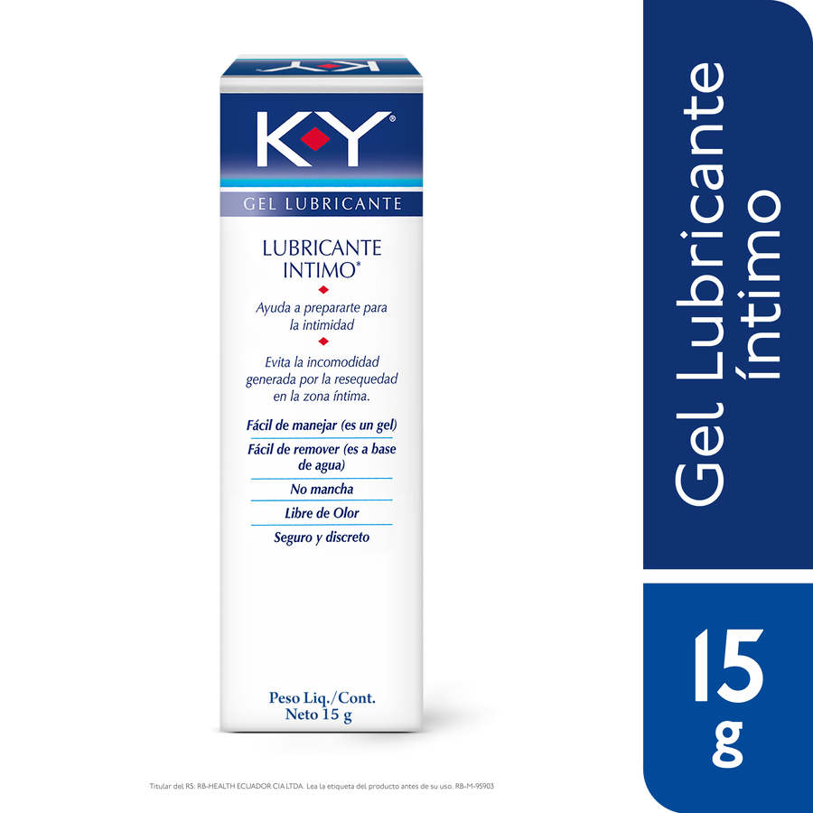 Imagen de Gel lubricante k-y para resequedad vaginal 15 gr