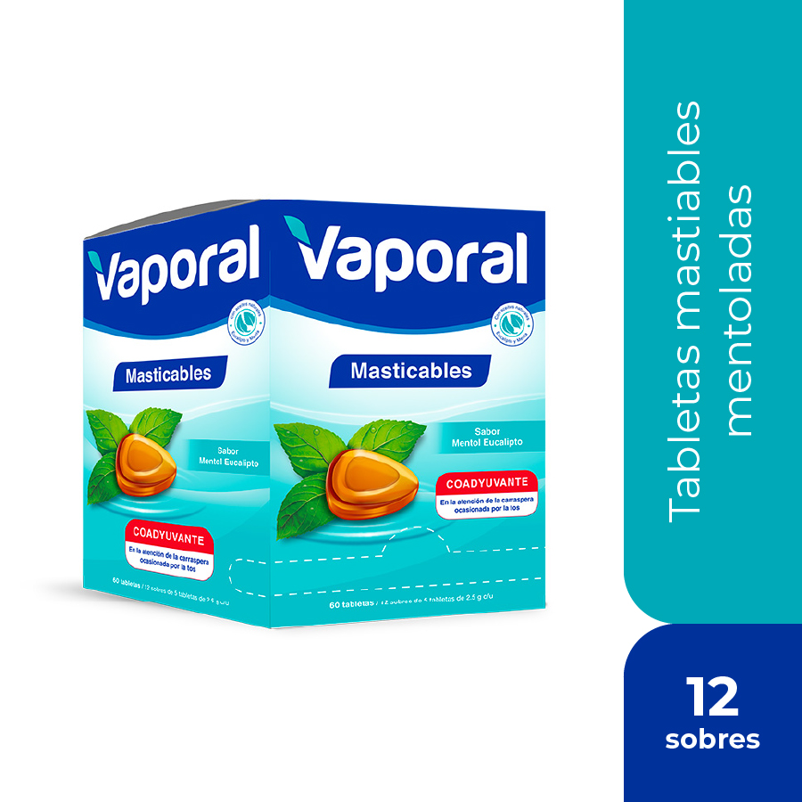 Imagen de Pastillas para la tos vaporal tableta masticable 2.5grx12