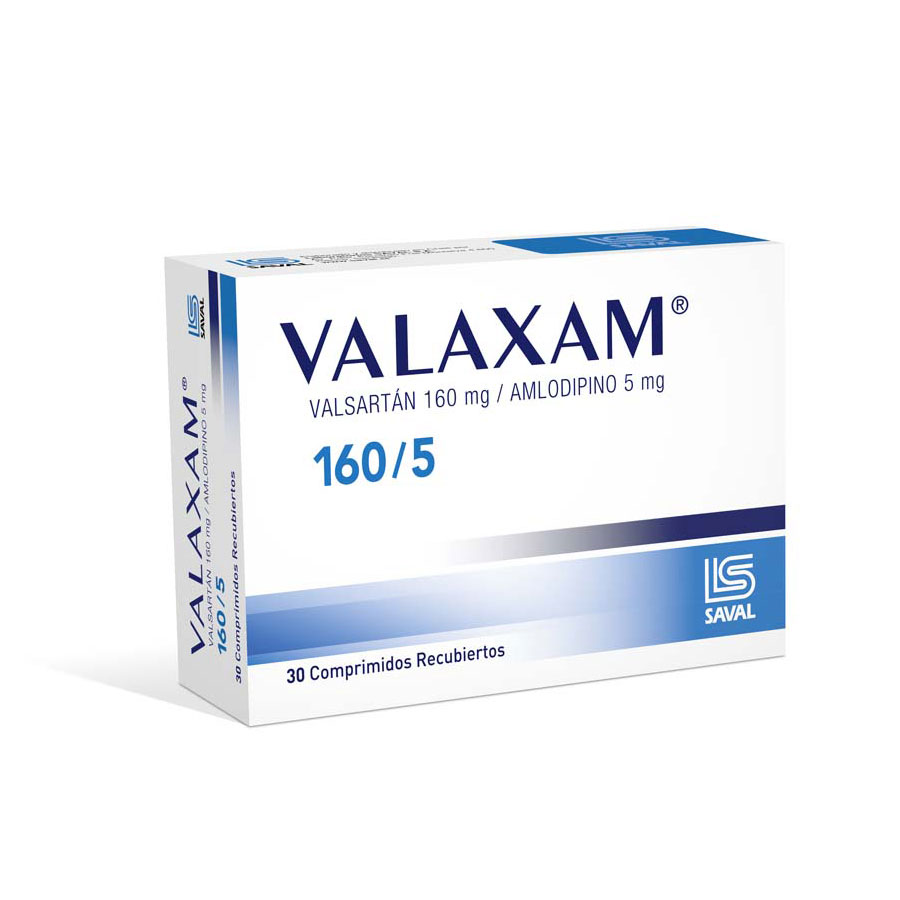 Imagen para  VALAXAM 5 mg x 160 mg ECUAQUIMICA x 30 Comprimido Recubierto                                                                    de Pharmacys